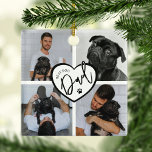 Best Dog Dad | Photo Collage メタルオーナメント<br><div class="desc">Looking for that perfect stocking filler this Christmas? Tailor-made for the dog-loving Dad in your life, this unique ornament features a photo collage with spots for four of your favorite pictures, a heart, and the proudly displayed title 'BEST DOG DAD'. It's not just an ornament, it's a special memory caught...</div>