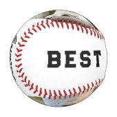 Best Dog Dad Photo Personalized Baseball 野球ボール (正面左)