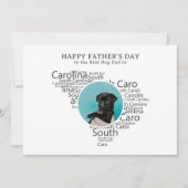 Best Dog Dad South Carolina  Father’s Day Photo シーズンカード (正面)