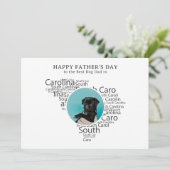 Best Dog Dad South Carolina  Father’s Day Photo シーズンカード (スタンド正面)