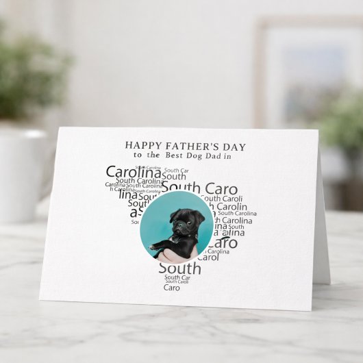Best Dog Dad South Carolina  Father’s Day Photo シーズンカード