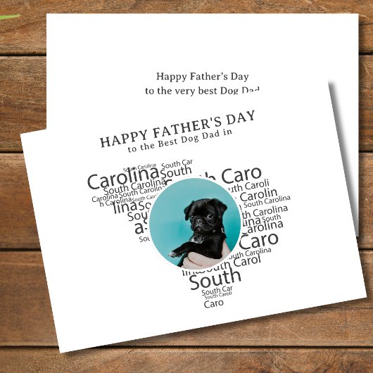 Best Dog Dad South Carolina  Father’s Day Photo シーズンカード