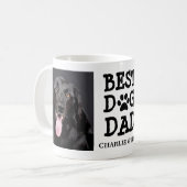 Best Dog Dad / Two Photo & Text Custom Coffee Mug コーヒーマグカップ (正面左)