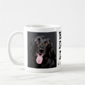 Best Dog Dad / Two Photo & Text Custom Coffee Mug コーヒーマグカップ (左)