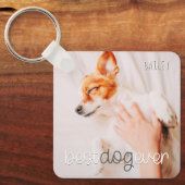 Best Dog Ever Modern Playful Simple Chic Pet Photo キーホルダー (正面)