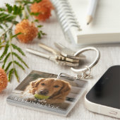Best Dog Ever Pet Photo Keepsake キーホルダー (正面右)
