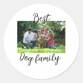 Best dog family mom dad pet animal friend holidayg ラウンドシール