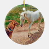 Best Dog Mom Ever セラミックオーナメント (裏面)