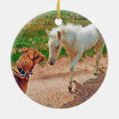 Best Dog Mom Ever セラミックオーナメント (裏面)