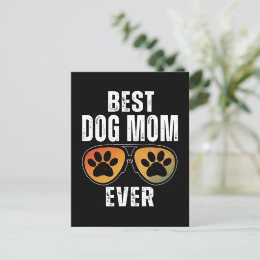 BEST DOG MOM EVER ポストカード (スタンド正面)