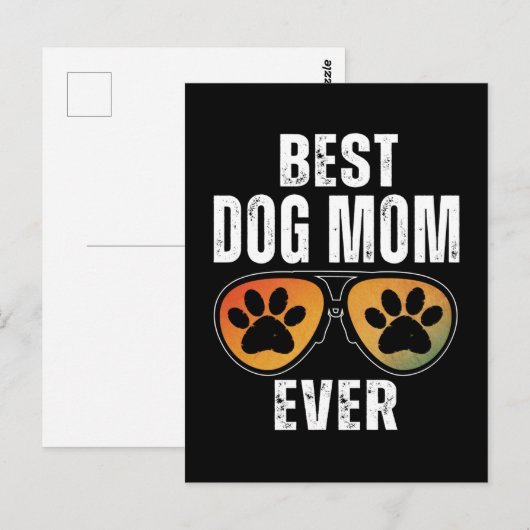 BEST DOG MOM EVER ポストカード (正面/裏面)