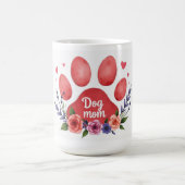 Best Dog Mom Ever – 15 oz Floral Mug コーヒーマグカップ (中央)