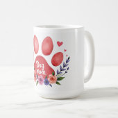 Best Dog Mom Ever – 15 oz Floral Mug コーヒーマグカップ (正面右)