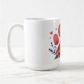 Best Dog Mom Ever – 15 oz Floral Mug コーヒーマグカップ (左)