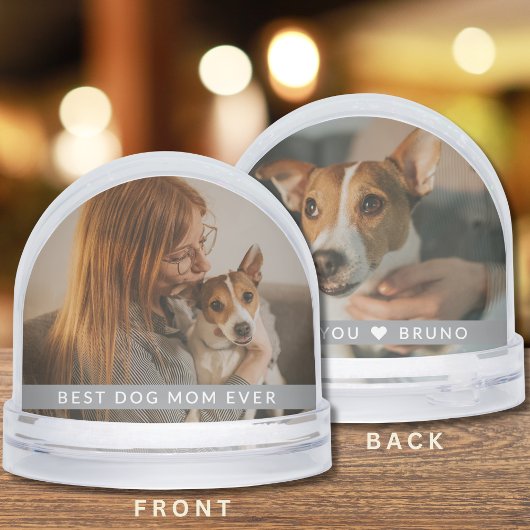 Best Dog Mom Ever 2 Photo Personalized Gift