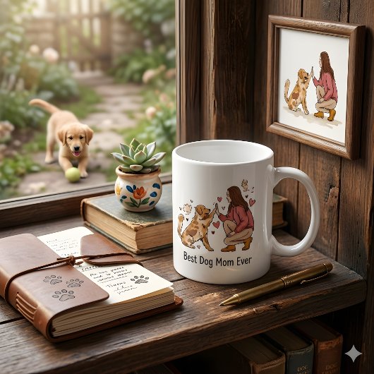 Best Dog Mom Ever Cute Mothers Day Gift マグカップ