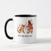 Best Dog Mom Ever Cute Mothers Day Gift マグカップ (左)