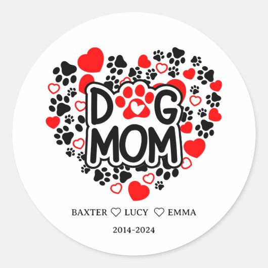 Best Dog Mom Ever | Happy Mother’s Day  ラウンドシール (正面)