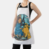 Best Dog Mom Ever in Paris エプロン (インサイチュ)