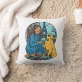 Best Dog Mom Ever in Paris クッション (ブランケット)