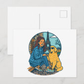 Best Dog Mom Ever in Paris ポストカード (正面/裏面)