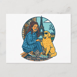Best Dog Mom Ever in Paris ポストカード