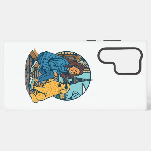 Best Dog Mom Ever in Paris Samsung Galaxyケース (裏面横)