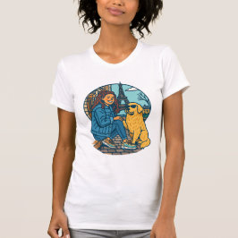 Best Dog Mom Ever in Paris Tシャツ