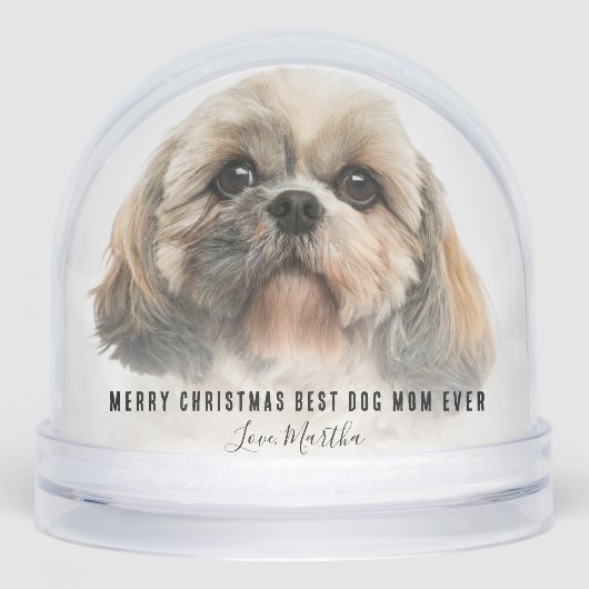 Best Dog Mom Ever Merry Christmas Pet Photos (正面)