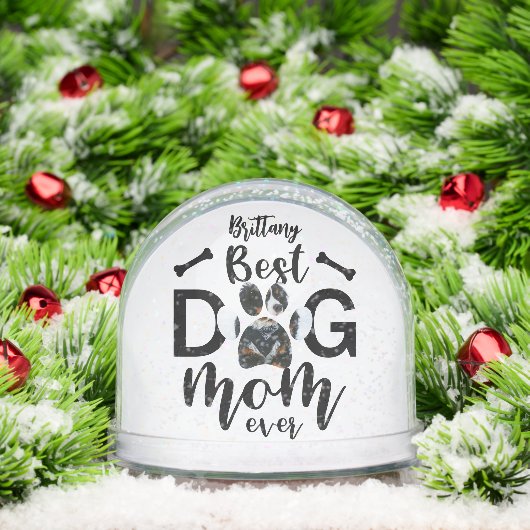 best Dog Mom Ever Paw Pet Photo Owner (クリスマス)