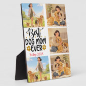 Best Dog Mom Ever Personalized Photo | Cute Dog フォトプラーク (側面)