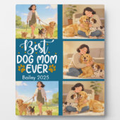 Best Dog Mom Ever Personalized Photo | Cute Dog  フォトプラーク (正面)