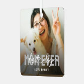 Best Dog Mom Ever Pet Photo メタルオーナメント (正面左)