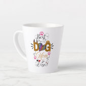 Best Dog Mom Ever Shirt – Leopard Print dog Mom  カフェラテマグ (左アングル)