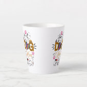 Best Dog Mom Ever Shirt – Leopard Print dog Mom  カフェラテマグ (正面)