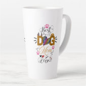 Best Dog Mom Ever Shirt – Leopard Print dog Mom  カフェラテマグ (右アングル)