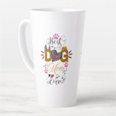 Best Dog Mom Ever Shirt – Leopard Print dog Mom  カフェラテマグ (左アングル)