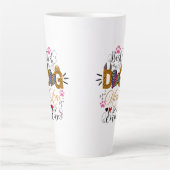 Best Dog Mom Ever Shirt – Leopard Print dog Mom  カフェラテマグ (正面)