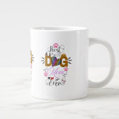 Best Dog Mom Ever Shirt – Leopard Print dog Mom  ジャンボコーヒーマグカップ (右)