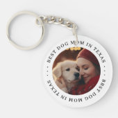 Best Dog Mom in Texas Personalized Photo キーホルダー (正面)