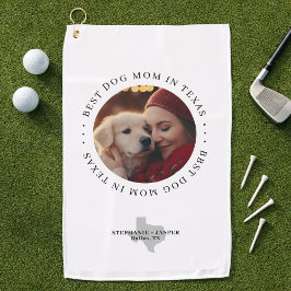 Best Dog Mom in Texas Personalized Photo ゴルフタオル