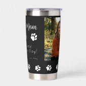 Best Dog Mom Paws Pet Black Photo Coffee 保温保冷タンブラー (左面)