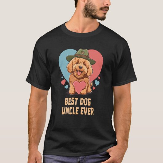 Best Dog Uncle Ever Goldendoodle Dog Dad Cute Dog Tシャツ (正面)