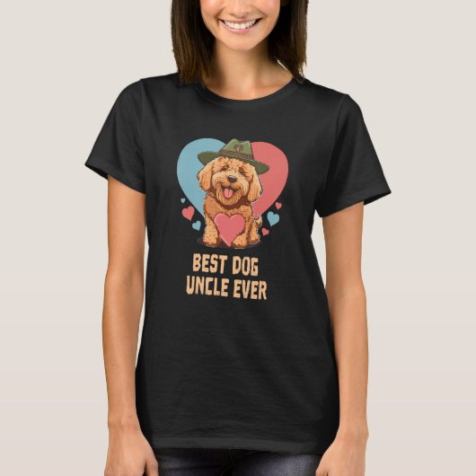 Best Dog Uncle Ever Goldendoodle Dog Dad Cute Dog Tシャツ (正面)