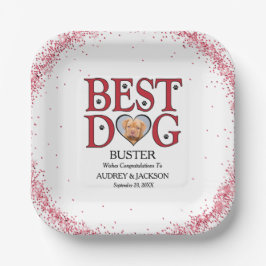 Best Dog Wedding Paper Plates With Pets Photo ペーパープレート