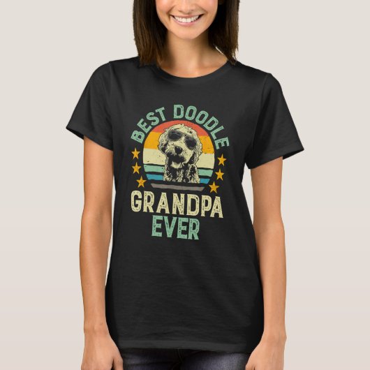 Best Doodle Grandpa Ever  Goldendoodle Grandpa Tシャツ (正面)