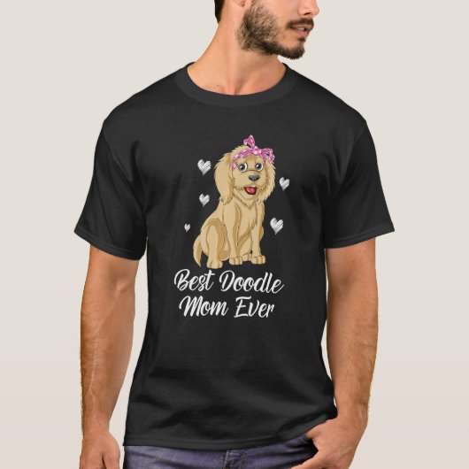 Best Doodle Mom Ever Goldendoodle For Mom Premium Tシャツ (正面)