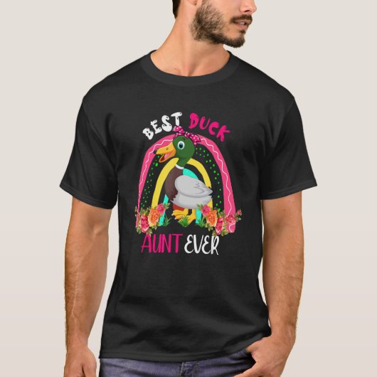Best Duck Aunt Ever Cute Duck Bow Tie Farm Mother' Tシャツ (正面)