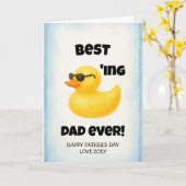 Best Ducking Dad Ever | Father's Day カード (黄色い花)