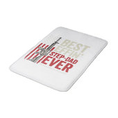 Best Effin Step-Dad Ever Patriotic Vintage Vector_ バスマット (アングル)